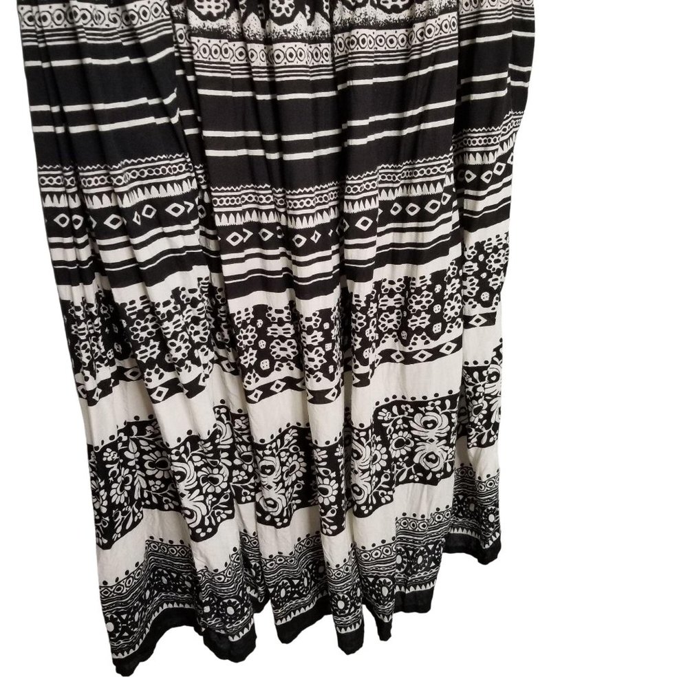 UNITi Size L to XXL Skirt Rayon BoHo Maxi Stretch Drawstring Waist Floral Print - Picture 4 of 5